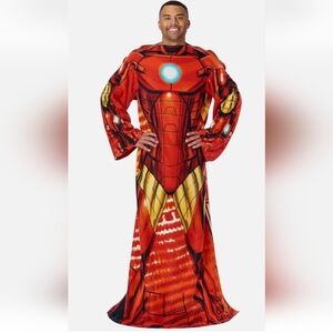 Marvel Avengers Iron Man Throw Adult Silk Touch Blanket with Sleeves 48" x 71"